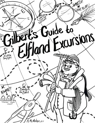 Gilbert's Guide Poster 2 Line DrawingWhite Background